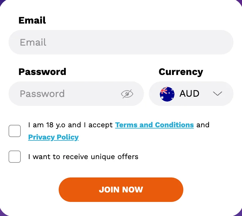 Level Up Casino registration